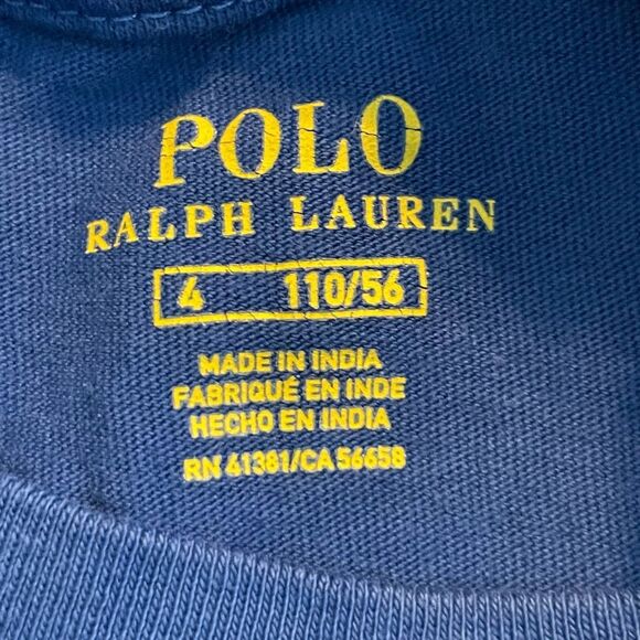 Polo Ralph Lauren Classic Logo Tee Royal Blue Crewneck Long Sleeve  4T - Picture 3 of 7